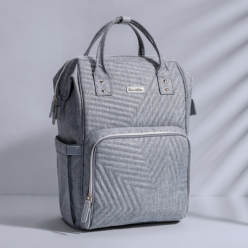 Upgraded Functional and Stylish Quilted Diaper Bag with USB Port