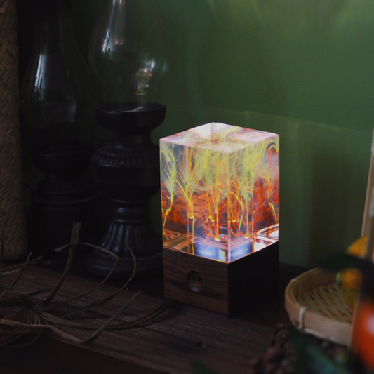 Handcrafted Resin Table Lamp