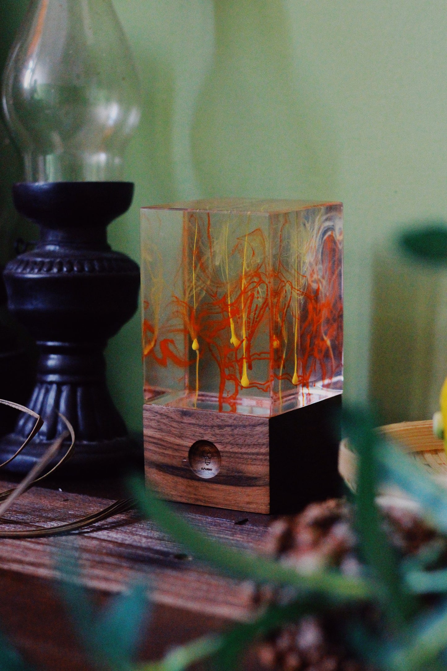 Handcrafted Resin Table Lamp