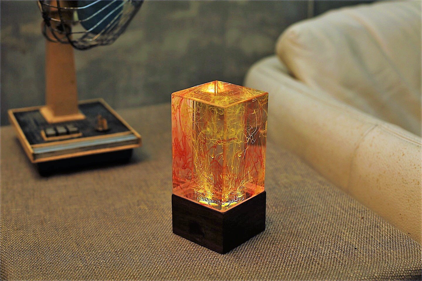 Handcrafted Resin Table Lamp