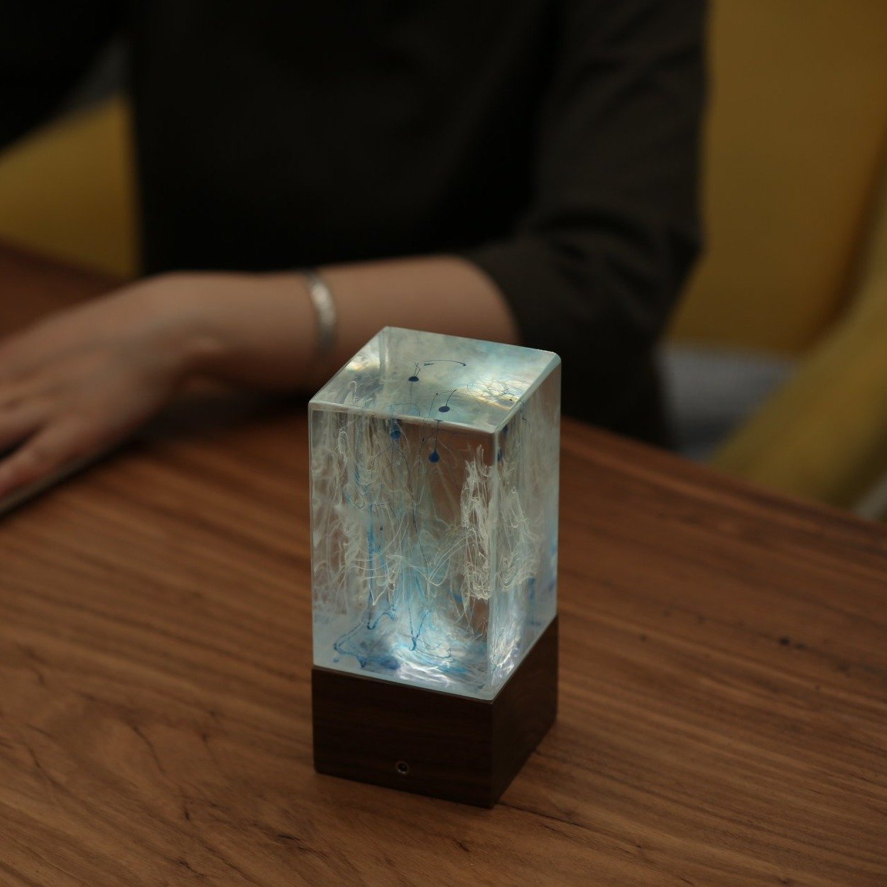 Handcrafted Resin Table Lamp