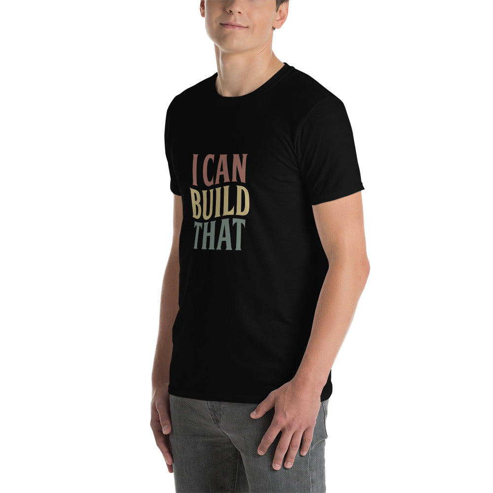 I Can Build That Woodworker Carpenter Vintage Novelty Short-Sleeve Unisex T-Shirt