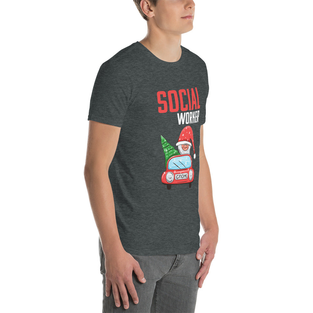 Christmas Social Worker Gnome Short-Sleeve Unisex T-Shirt