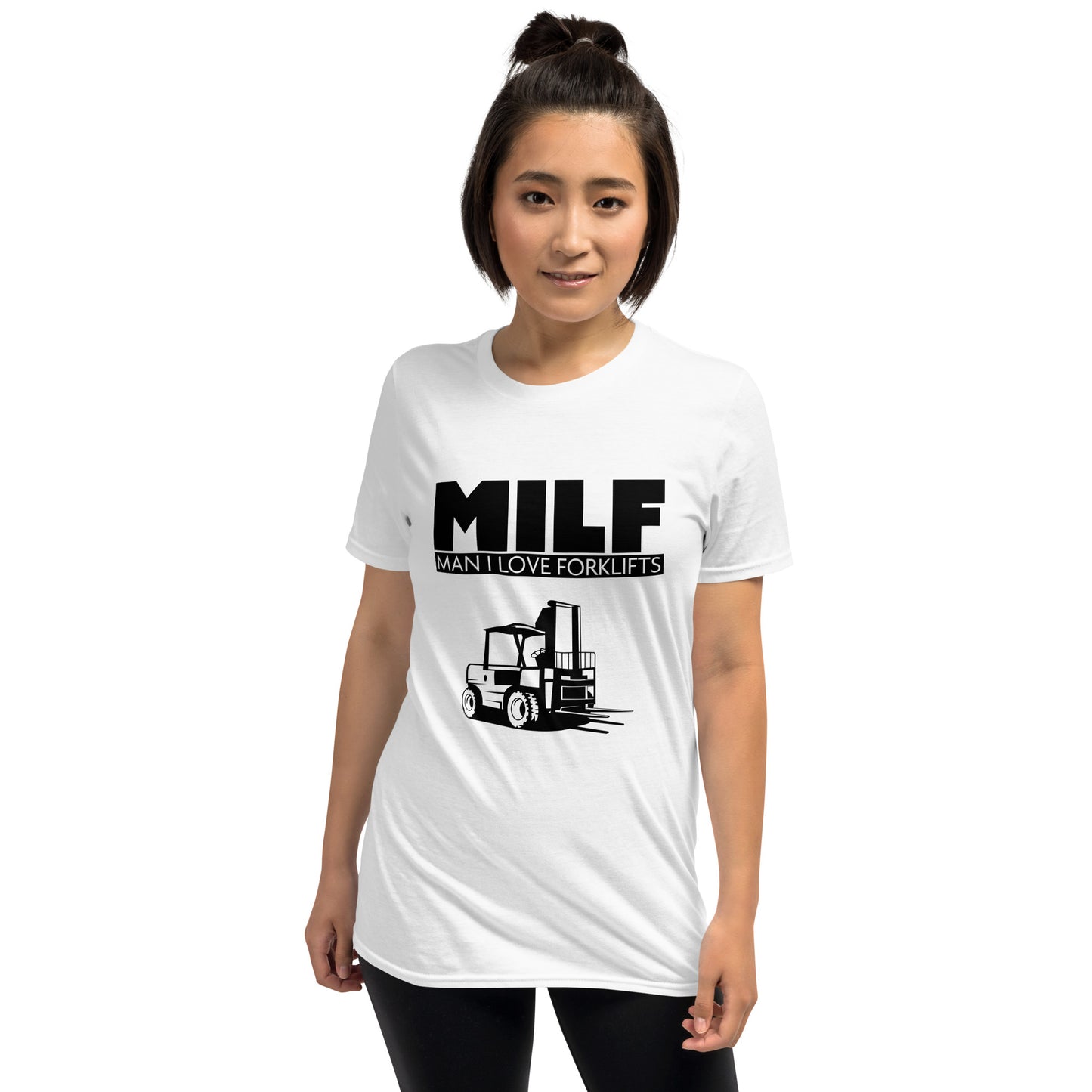 Man I Love Forklifts MILF Funny Quote Short-Sleeve Unisex T-Shirt