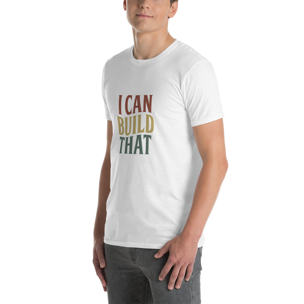 I Can Build That Woodworker Carpenter Vintage Novelty Short-Sleeve Unisex T-Shirt