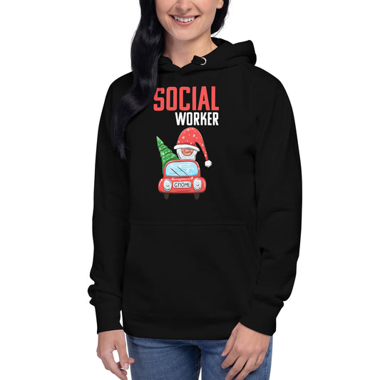 Christmas Social Worker Gnome Unisex Hoodie