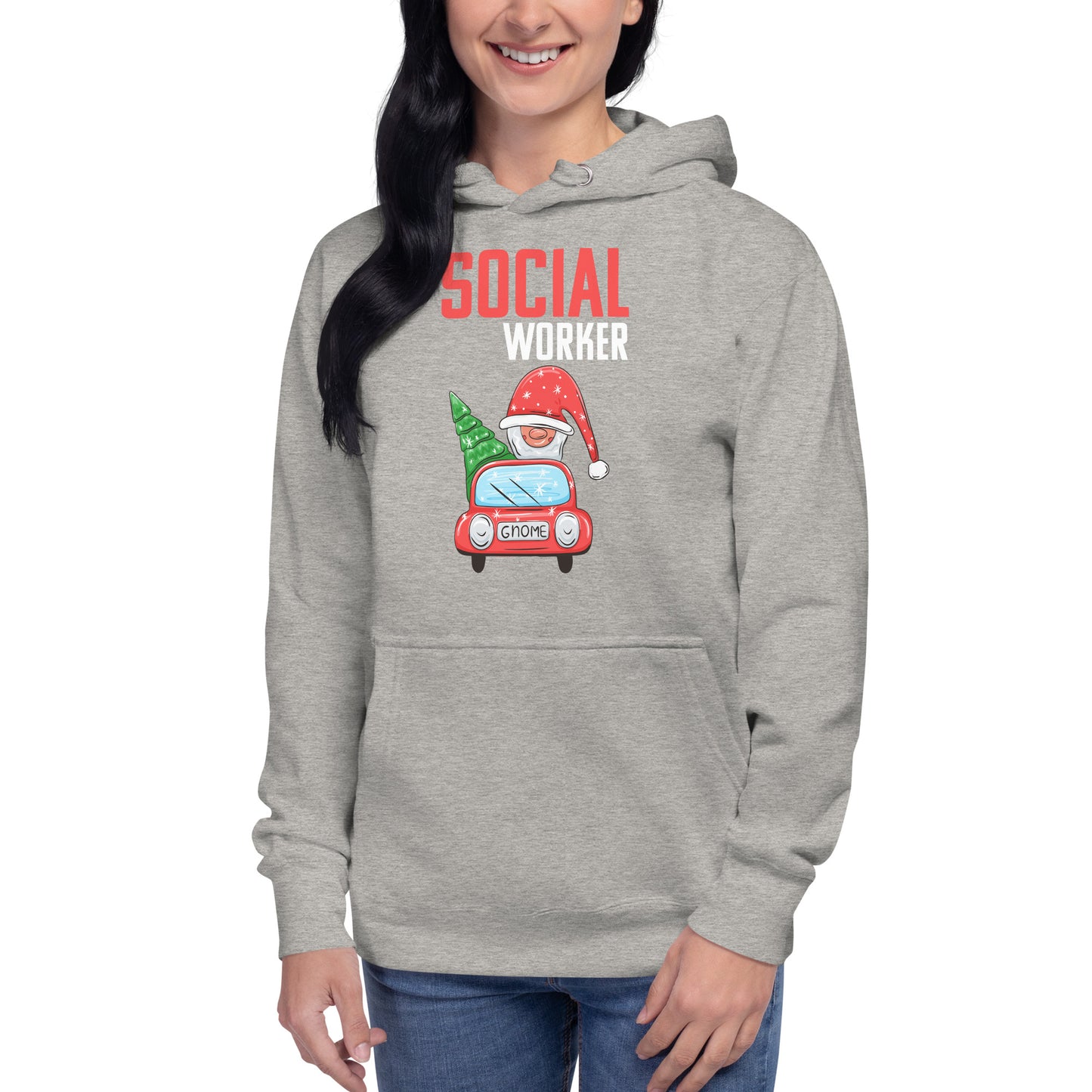 Christmas Social Worker Gnome Unisex Hoodie