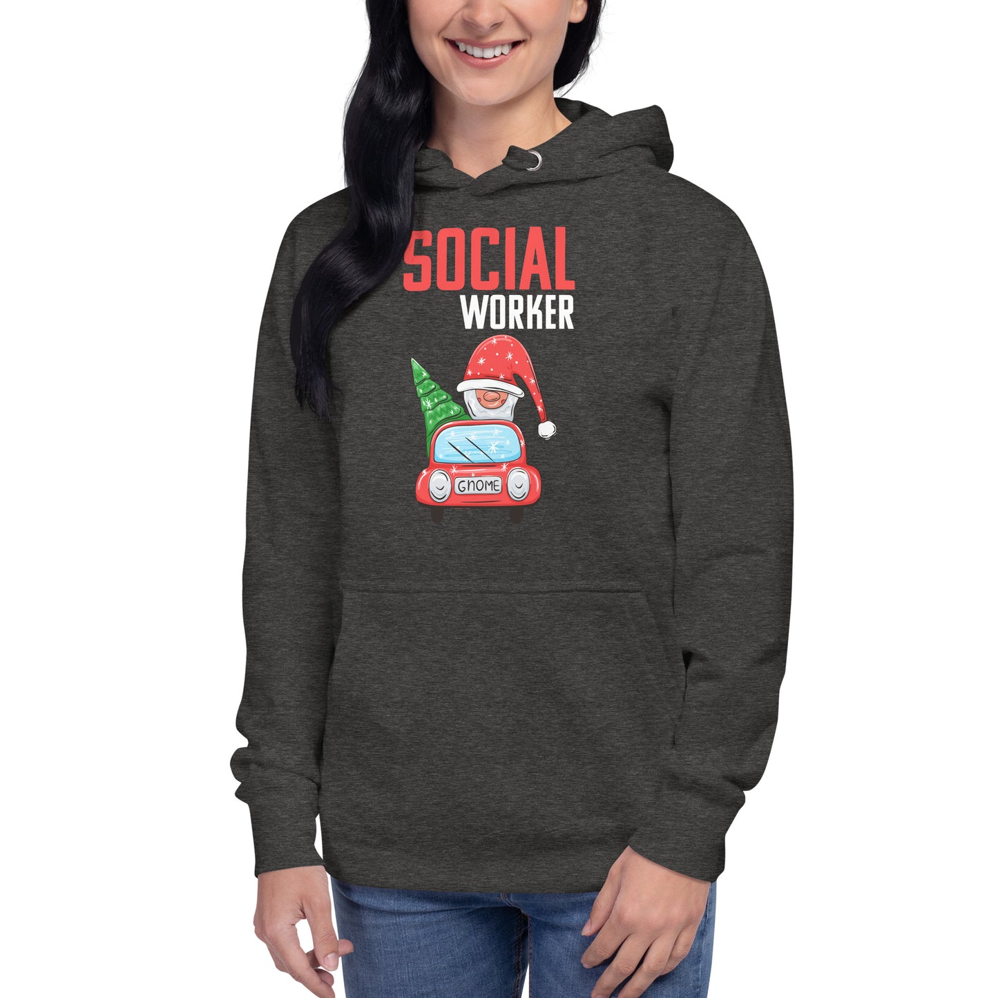 Christmas Social Worker Gnome Unisex Hoodie