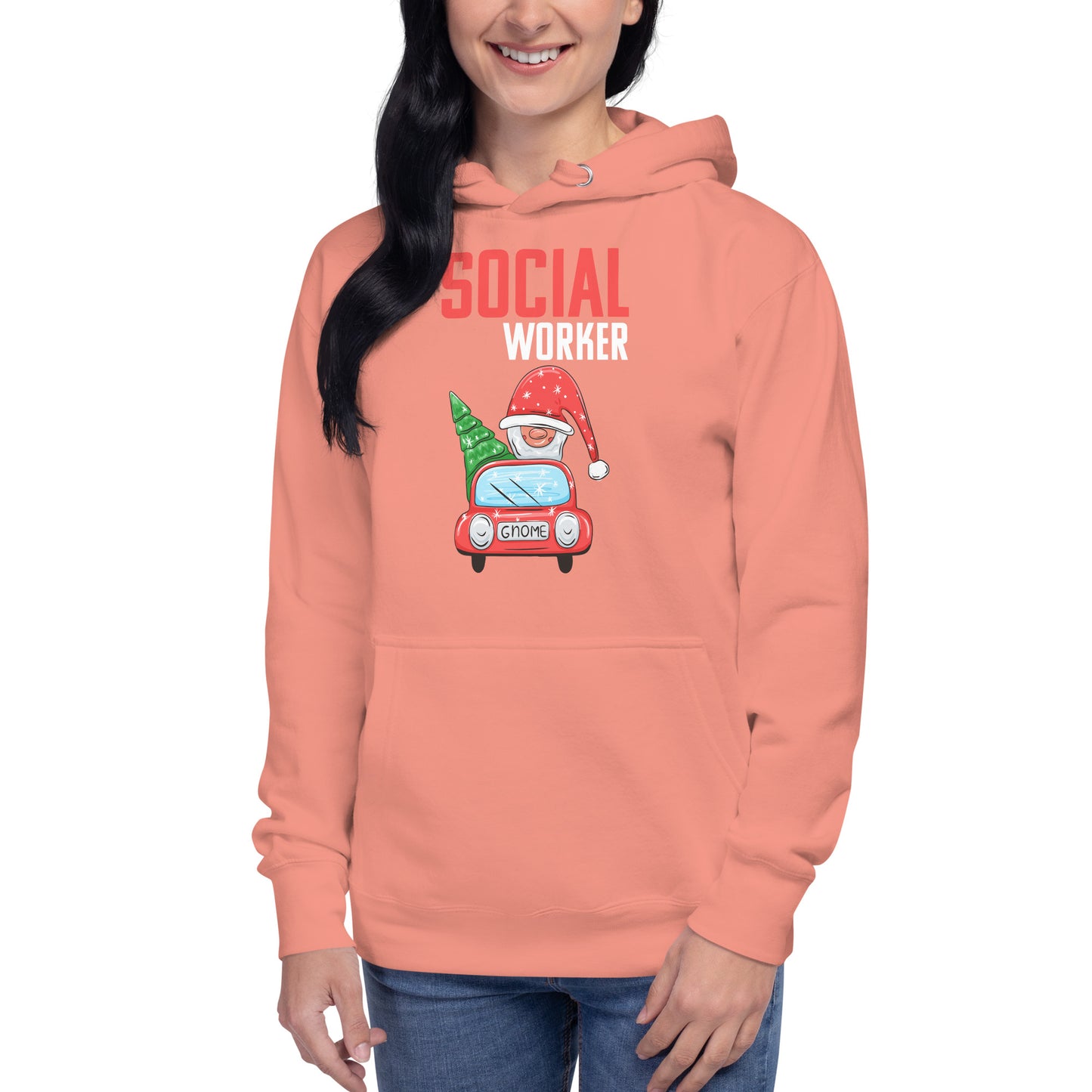 Christmas Social Worker Gnome Unisex Hoodie