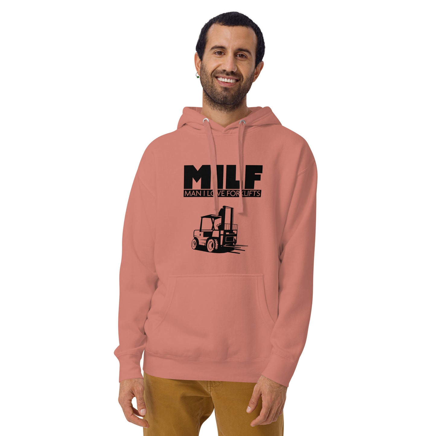 Man I Love Forklifts MILF Funny Quote Unisex Hoodie