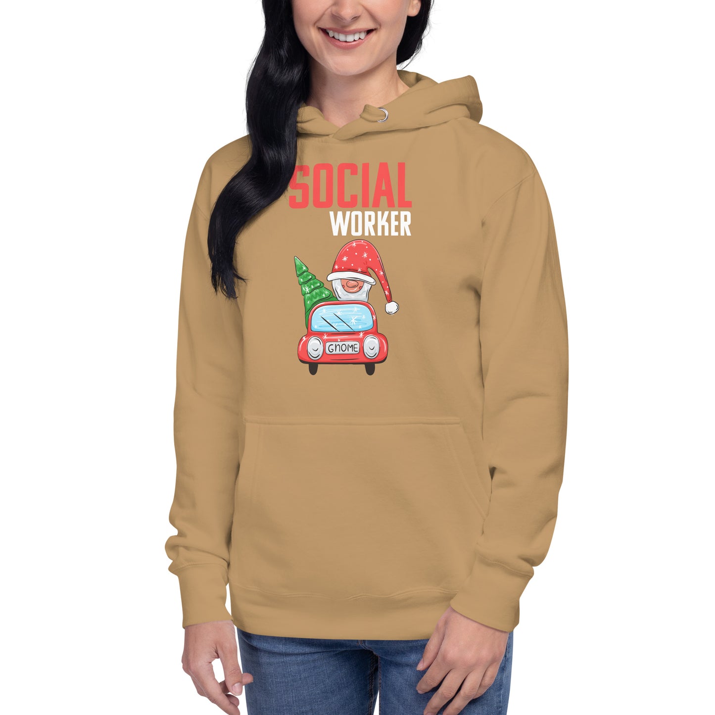 Christmas Social Worker Gnome Unisex Hoodie