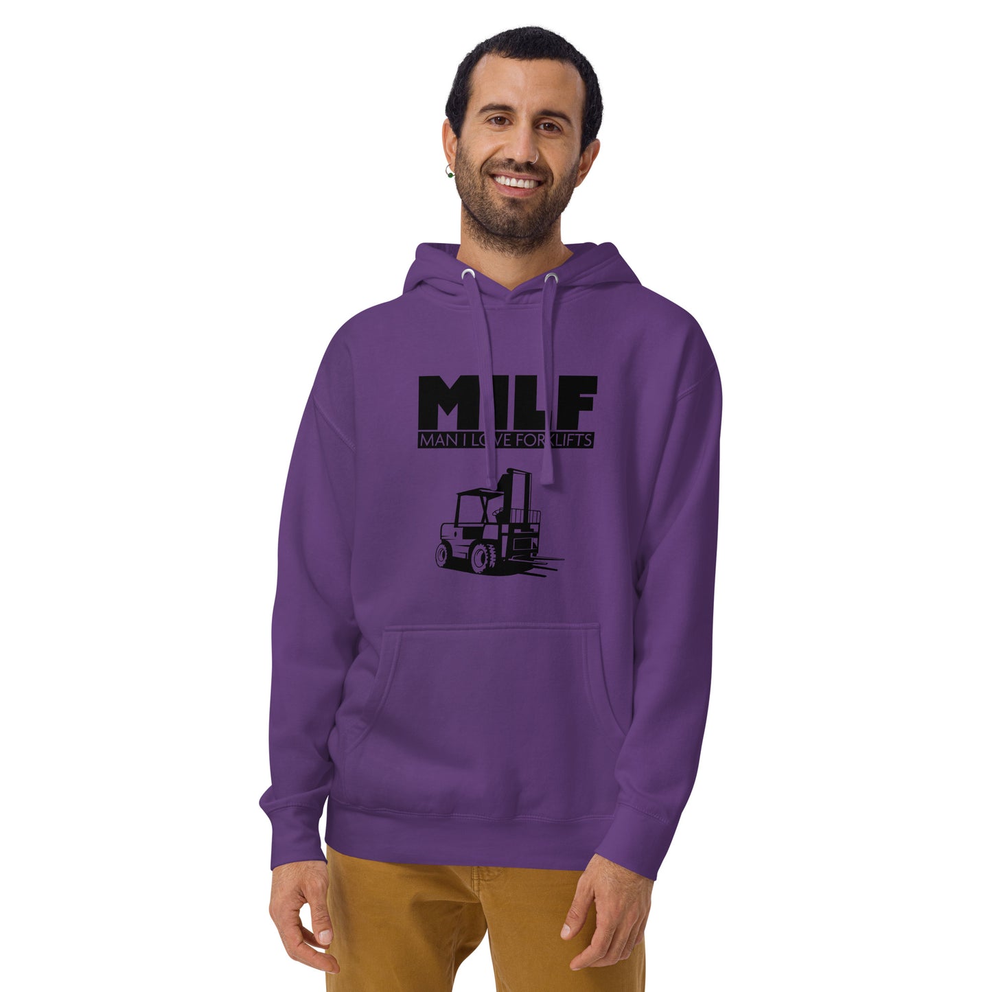 Man I Love Forklifts MILF Funny Quote Unisex Hoodie