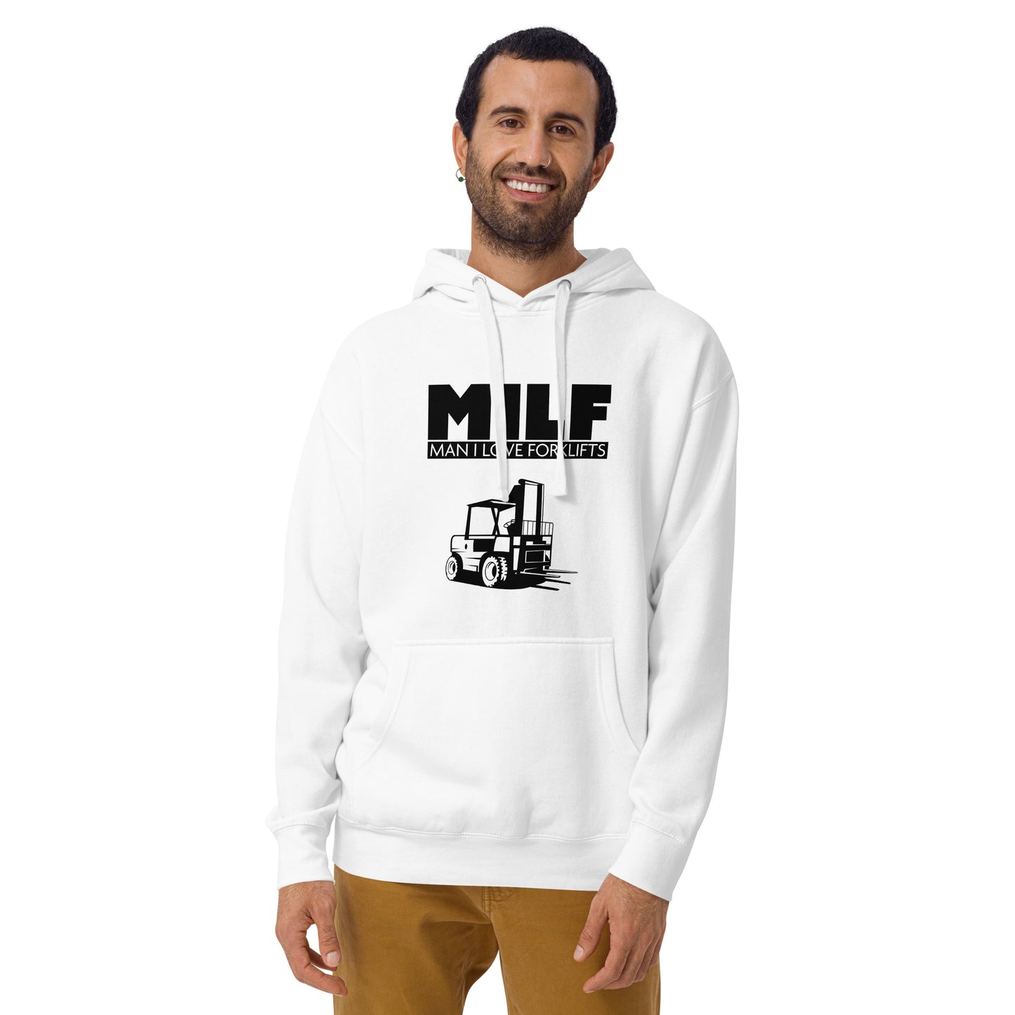 Man I Love Forklifts MILF Funny Quote Unisex Hoodie