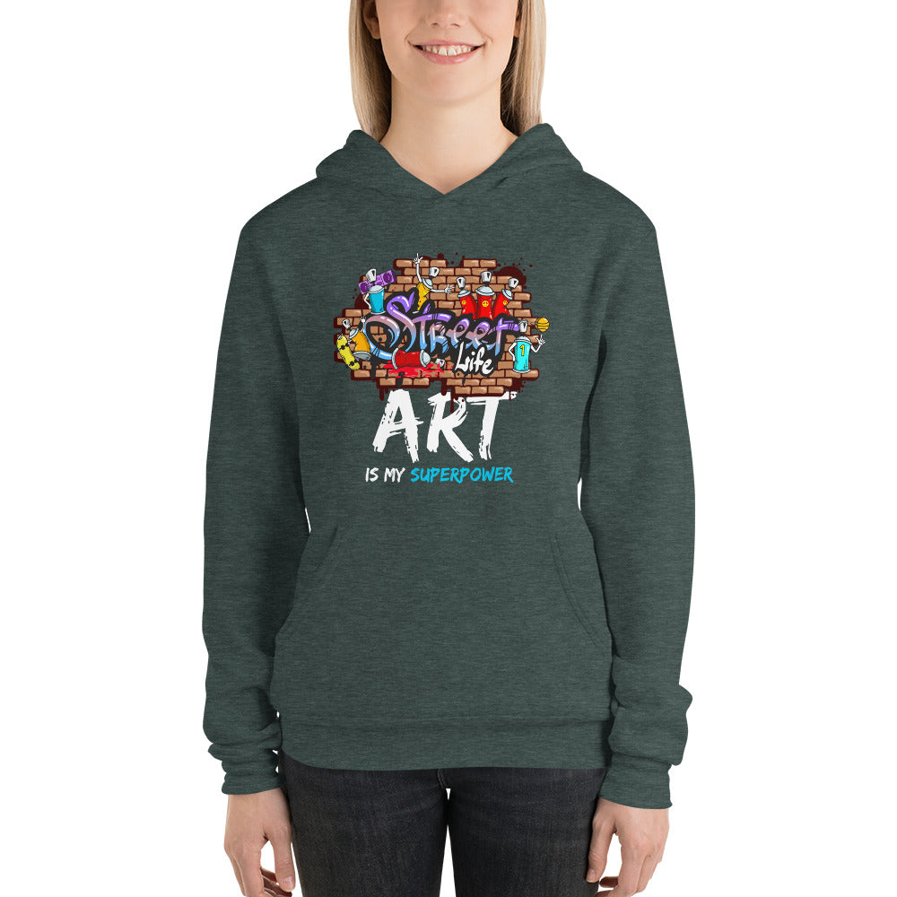 Art Is My Superpower - Street-art Drawing Funny Hoodie