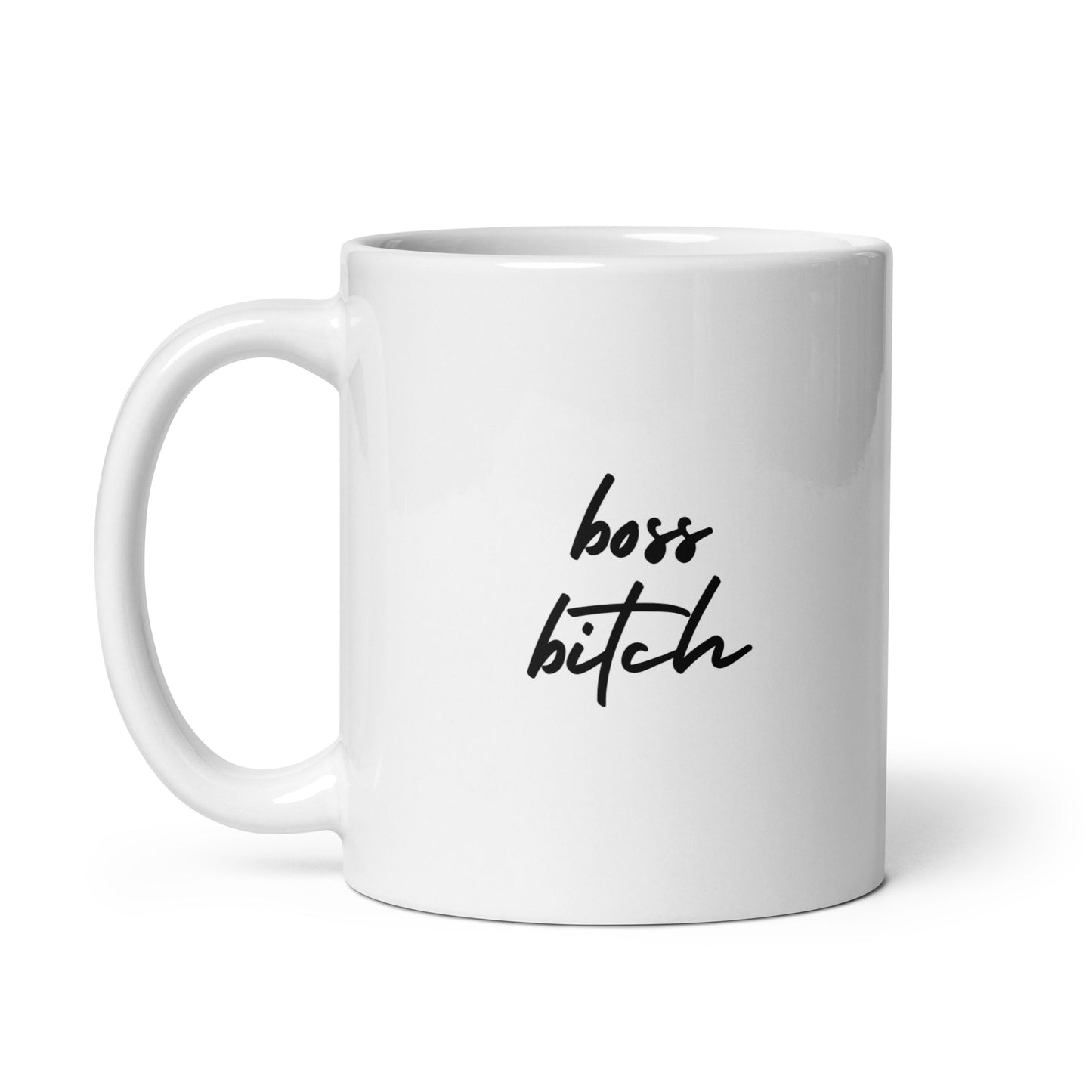 Boss Bitch Women Power Funny Novelty White Glossy Mug