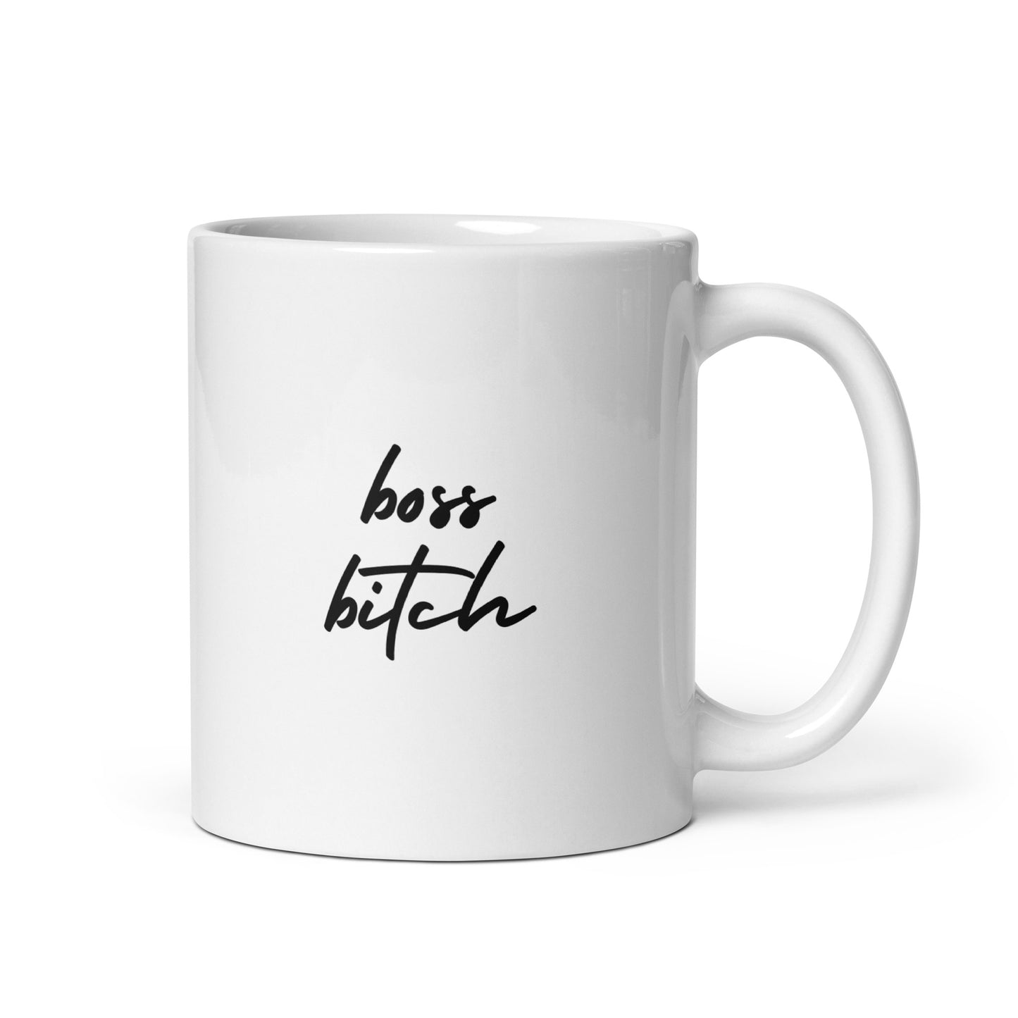 Boss Bitch Women Power Funny Novelty White Glossy Mug