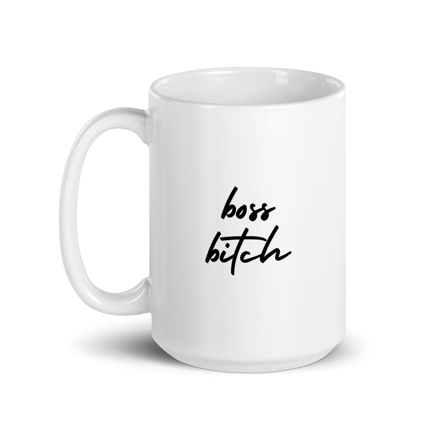 Boss Bitch Women Power Funny Novelty White Glossy Mug