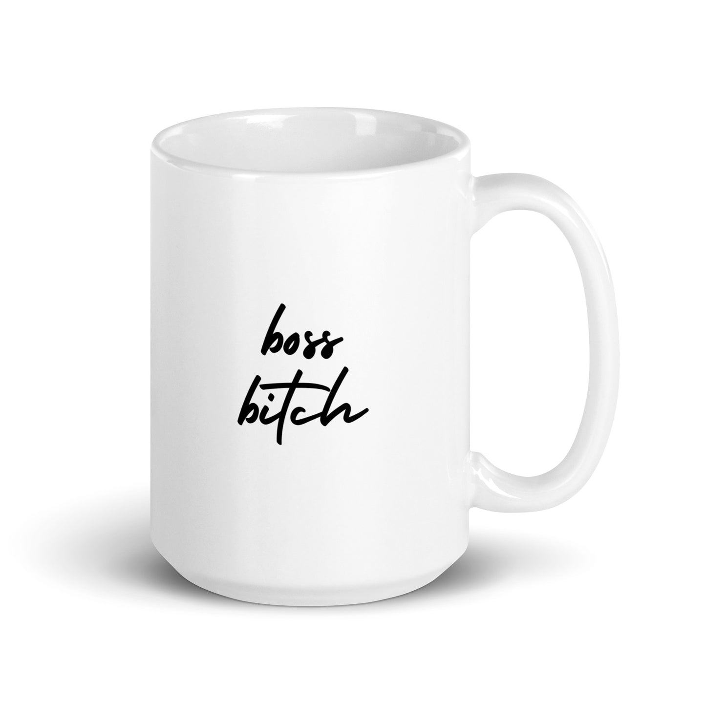 Boss Bitch Women Power Funny Novelty White Glossy Mug