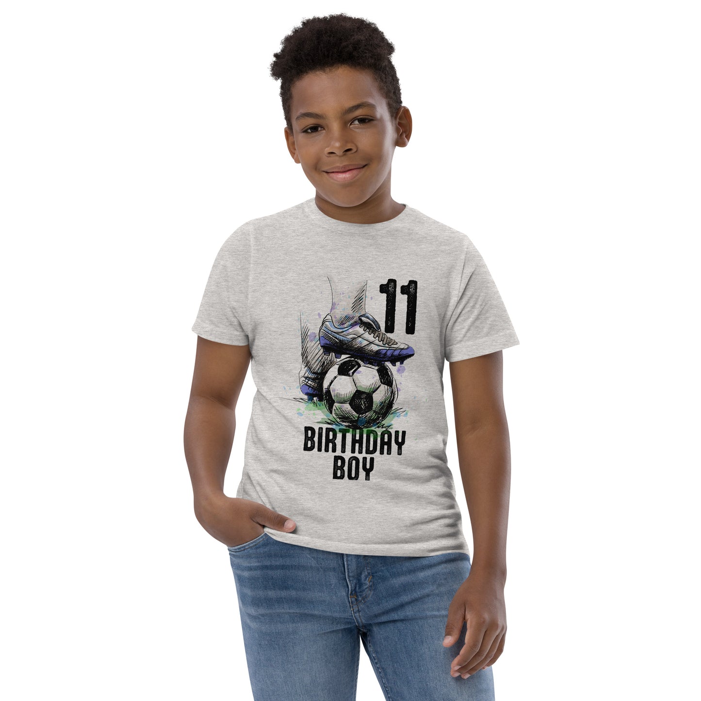 11 Year Old Soccer Player Vintage 11th Bday Boy